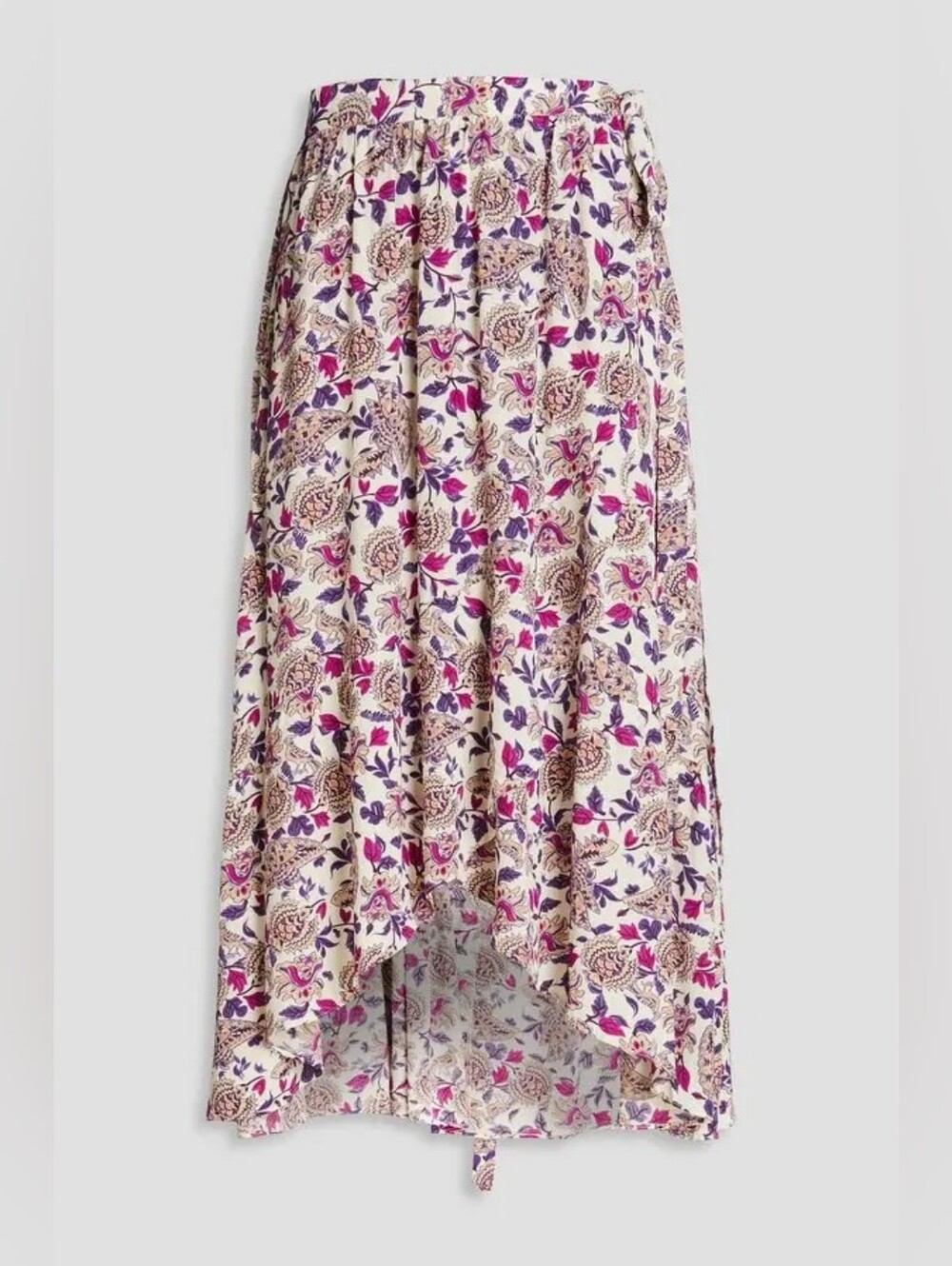 ba&sh Yeather Wrap Midi Skirt Size 1 US S Asymmetrical Floral EUC